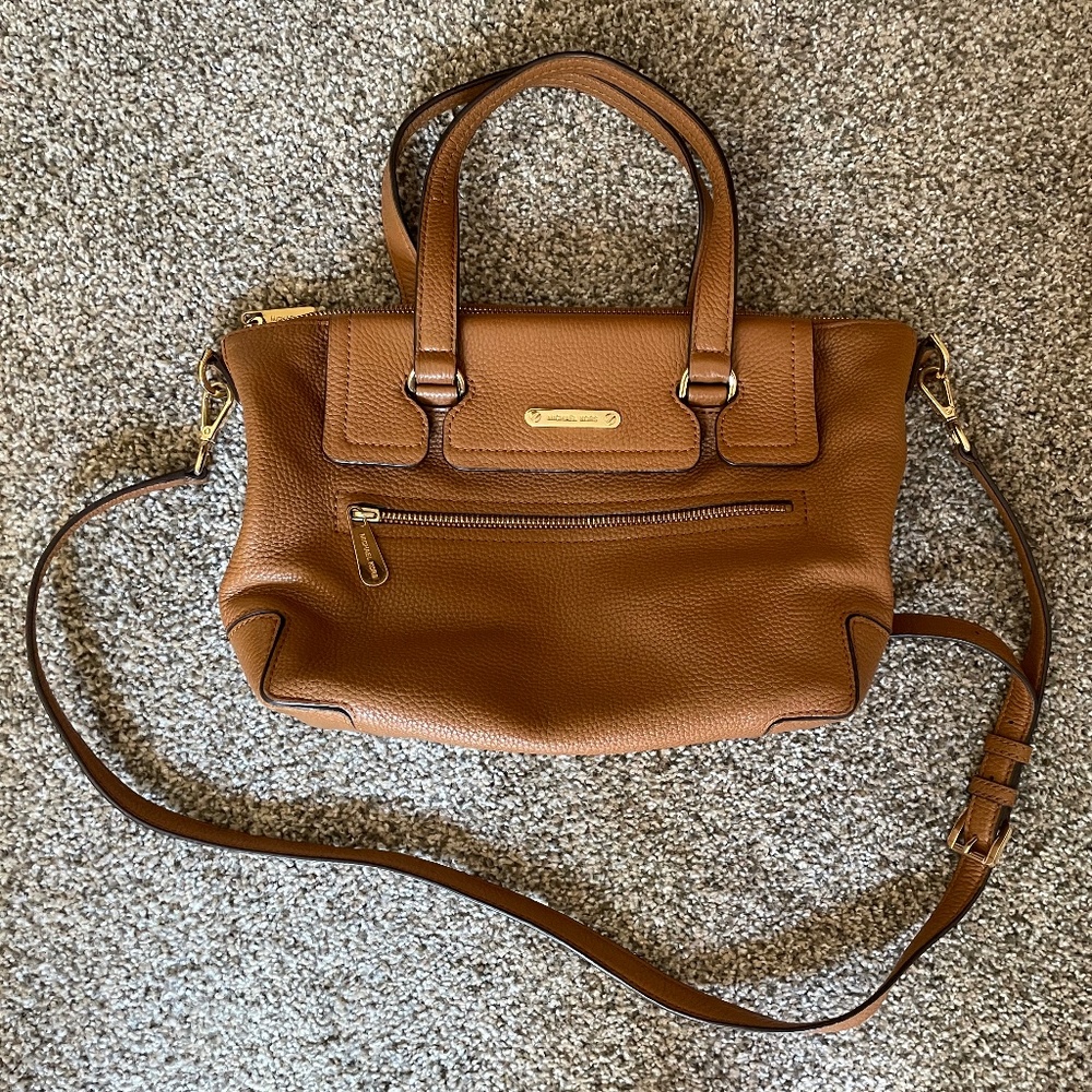 Michael Kors Mackenzie Leather Satchel - Acorn